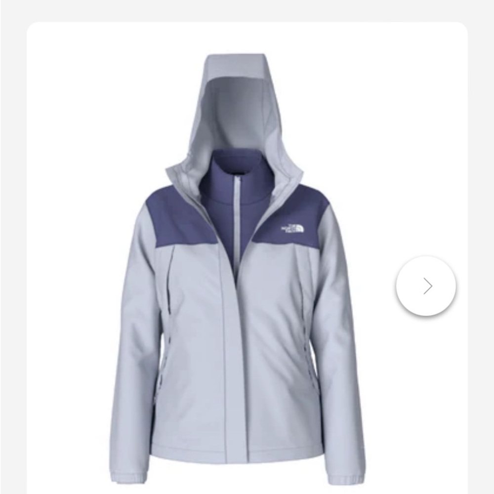 The North Face W AntoraTriclimate Jacket 3 in 1 Dusty Periwinkle Cave/Blue 3XL - Picture 13 of 15